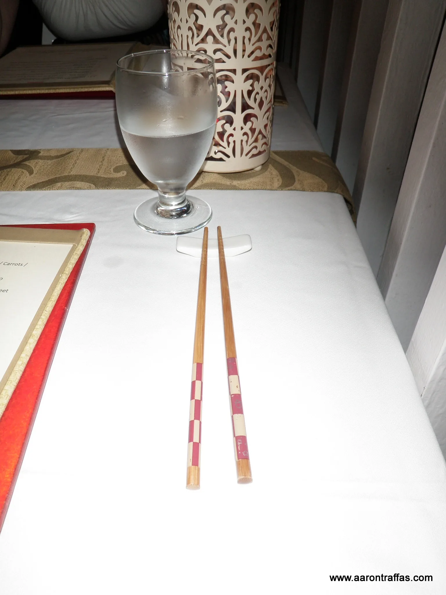 First restaurant where we've used chopsticks that weren't disposable