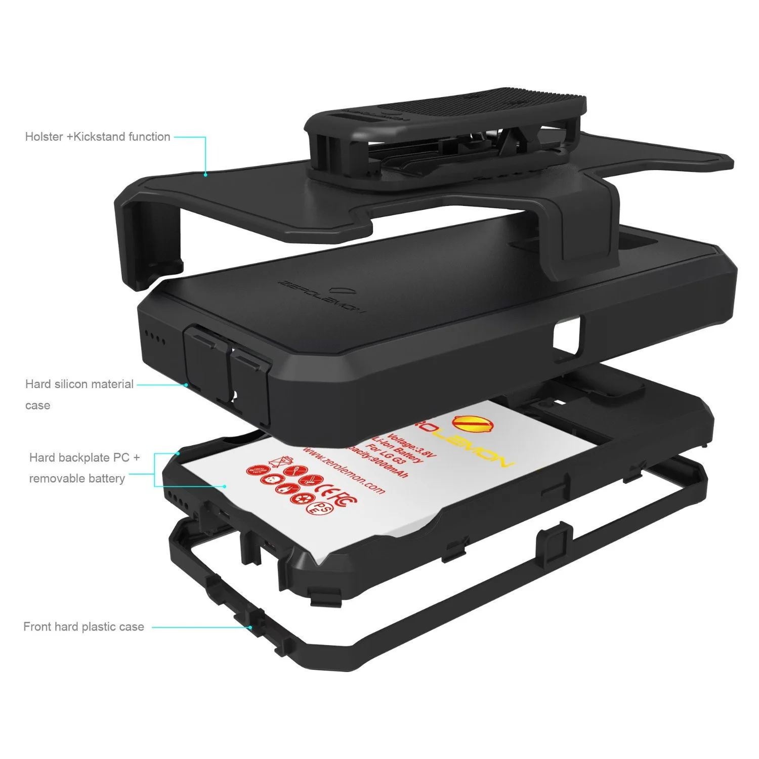 Zerolemon 9000 mAh battery and case for the G3