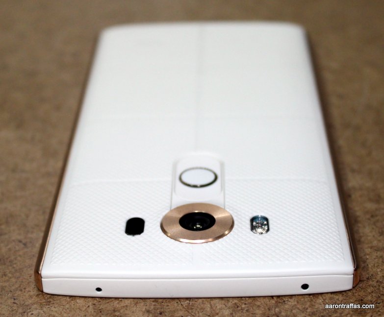 LG V10 showing buttons and rear camera