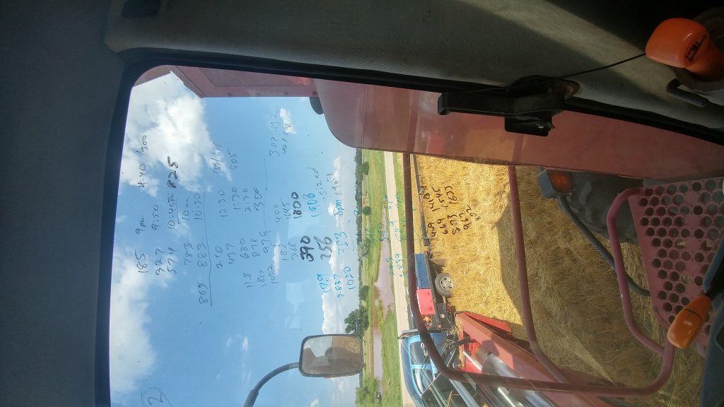 Dry erase markers on the cab