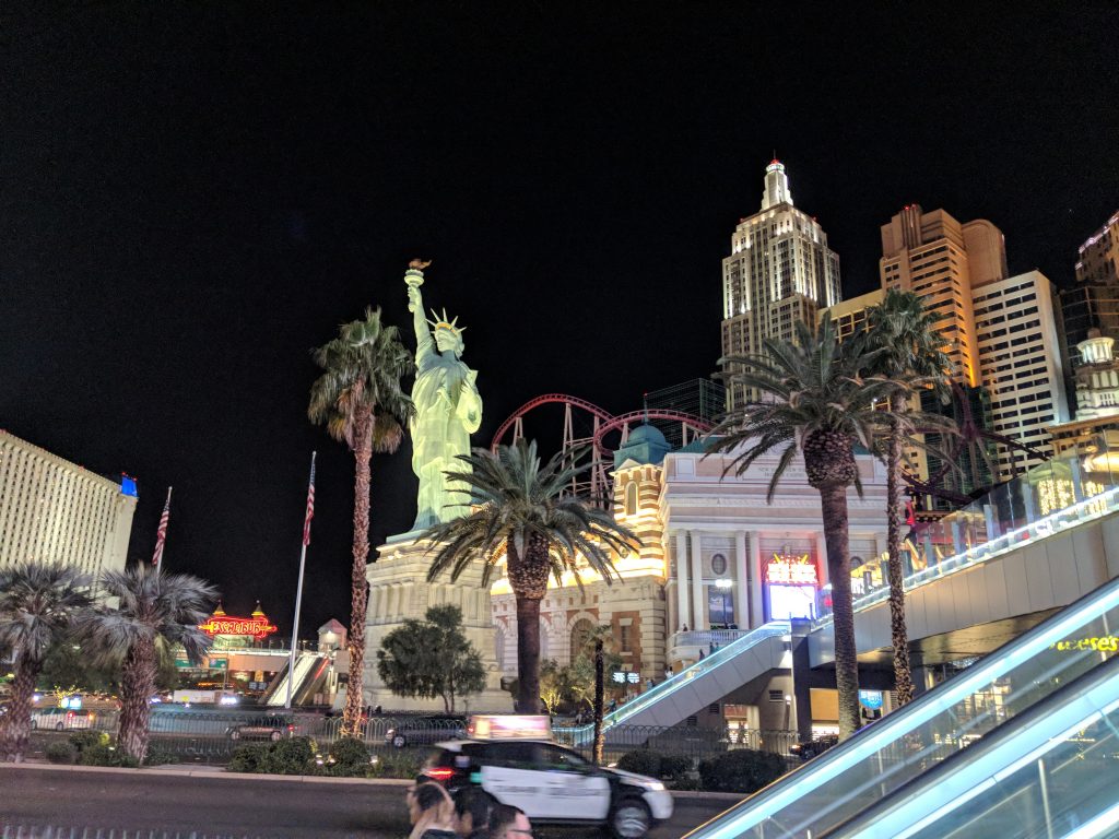 On the Las Vegas strip