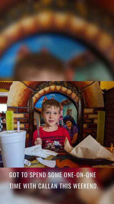 Got to spend some one-on-one time with Callan this weekend.